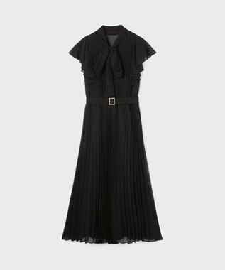 GRACE CONTINENTAL ボウタイプリーツドレス ブラック