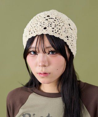 WEGO クロシェフラワービーニー キナリ