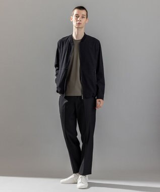 JOSEPH HOMME 【ストレッチ/ウエストゴム仕様】キャリーマンストレッチ ドロスト付ストレートパンツ / HOVE ブラック系