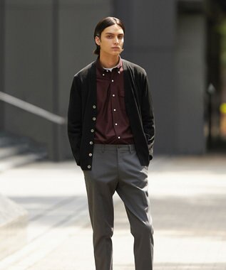 J.PRESS MEN オメガツイスト ハイゲージ ニットカーディガン ブラック系