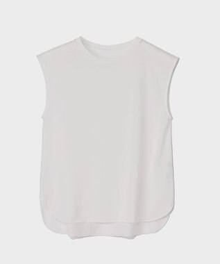 GRACE CONTINENTAL バックロゴ刺繍ノースリーブ ホワイト