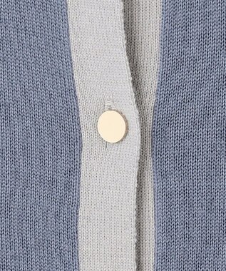 J.PRESS LADIES 【洗える】トリムツイン ニット サックスブルー系