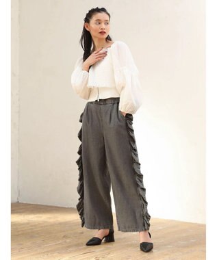 Green Parks ■ＥＳＣＡＲ　２ｗａｙ　シアーギンガムプルオーバー Off White