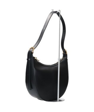 INTER-CHAUSSURES 【CHRISTIAN VILLA】ミディアムサイズレザーホーボーバッグ ブラック