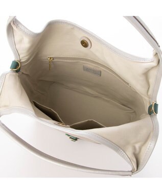 UNBILLION ペルケ perche / 姫路レザー×パラフィンキャンバス2wayトートS ライトグレー