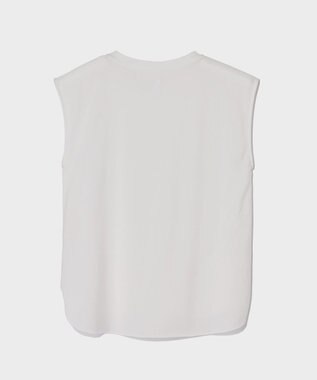 GRACE CONTINENTAL バックロゴ刺繍ノースリーブ ホワイト