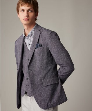 JOSEPH ABBOUD 【キングサイズ・オーガニックコットン使用】 オーガニックコードストライプ シャツ ネイビー系1