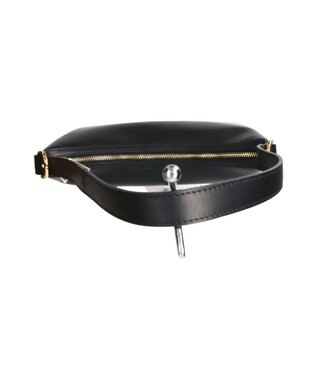 INTER-CHAUSSURES 【CHRISTIAN VILLA】ミディアムサイズレザーホーボーバッグ ブラック