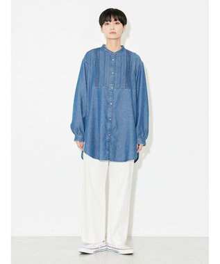 AMERICAN HOLIC デニムブザムバックボタンチュニック Indigo