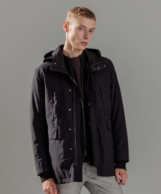 JOSEPH HOMME スプリットピーチストレッチ　コート ブラック系