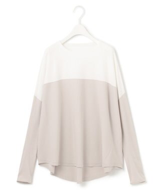 ICB 【洗える】 ヴィスコースワイド プルオーバー オフホワイト×トープ系