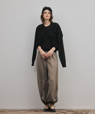 GRACE CONTINENTAL レイヤードニットトップ ブラック