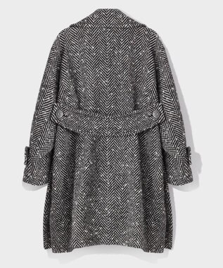 GRACE CONTINENTAL ヘリンボーンネップコート ブラック