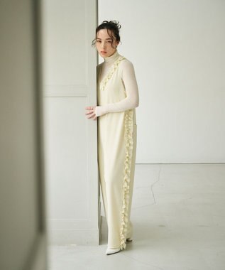 #Newans 【洗濯機可能/ストレッチ】ホイップクリームオールインワン ホワイト