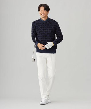 23区GOLF 【MEN】エンブレムジャカードセーター ネイビー系5