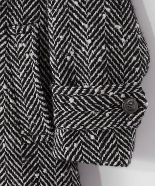 GRACE CONTINENTAL ヘリンボーンネップコート ブラック