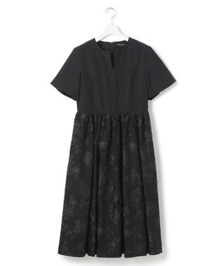 23区 S 【APPLAUDIR】ジャカードコンビ ドレス ブラック系