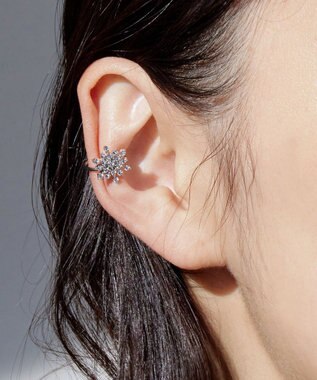 Tiaclasse 【選べる3種類】プラントモチーフイヤーカフ シルバーＡ