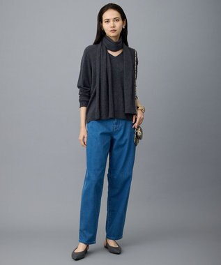 自由区 S 【SHIHOさん着用】ウールハイゲージVネック ニット チャコール