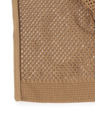 UNFILO クロシェレースニット ZIPカーディガン キャメル