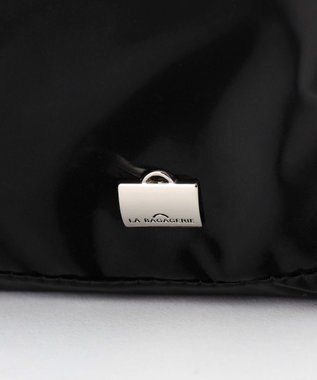 LA BAGAGERIE メタリックドロストポケット　ミニショルダーバッグ ブラック