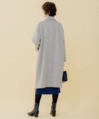 自由区 L 【WEB限定】ブラッシュドビーバー チェスターコート ライトグレー系