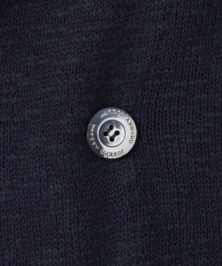 JOSEPH ABBOUD 【キングサイズ・イタリア糸使用】コットンスラブ ニット ジャケット ネイビー系