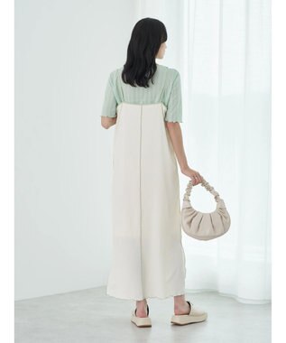 earth music&ecology ＳＥＴ２点配色キャミワンピース＋メローインナー Ivory