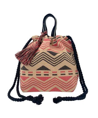 ROOTOTE 1241【巾着タイプ】LT.デリ.エスニックパターン-A 02：ジグザグ