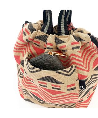 ROOTOTE 1241【巾着タイプ】LT.デリ.エスニックパターン-A 02：ジグザグ