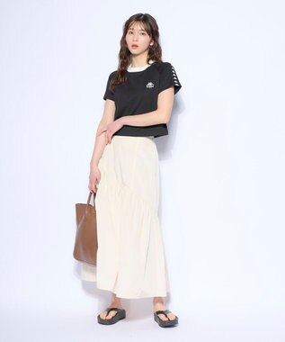 OP／FILA 【Kappa】バンダテープ ラグラン Tシャツ ブラック