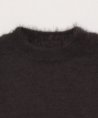 WEGO シャギーニットプルオーバー ブラック中濃色