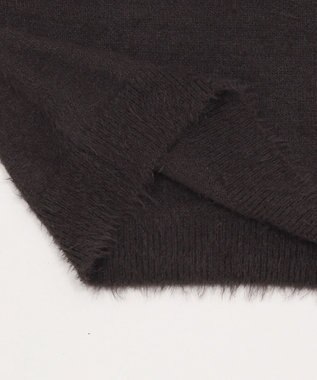 WEGO シャギーニットプルオーバー ブラック中濃色