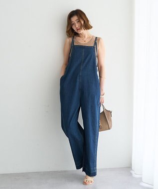 YECCA VECCA 綿麻デニムサロペット