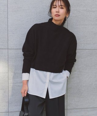ふわふわニット クロップドハイネック