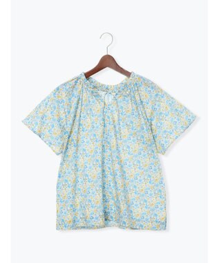 Te chichi 【LIBERTY FABRICS】フリルネックブラウス オフホワイト