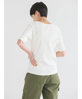 AMERICAN HOLIC 抗菌防臭針抜きテレコカットプルオーバー Off White