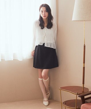 earth music&ecology ＳＥＴ２点シアーシャーリングブラウス＋インナー Off White