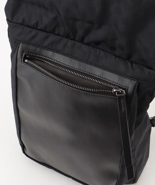 Y'SACCS はっ水ドットジャカード リサイクルレザーコンビ リュック ブラック