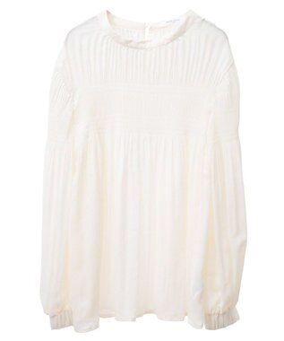 Green Parks マジョリカプリーツブラウス Ivory