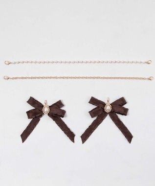 WEGO 【痛バ＆推し活グッズ】きらめきDIYパールリボンセットLL ブラウン