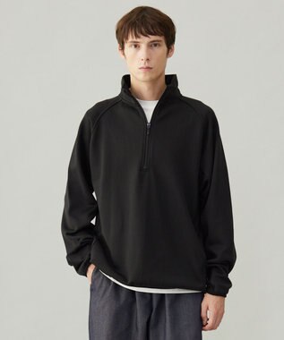 UNFILO MENS 【男女兼用】ナイロン裏毛 ハーフジップ