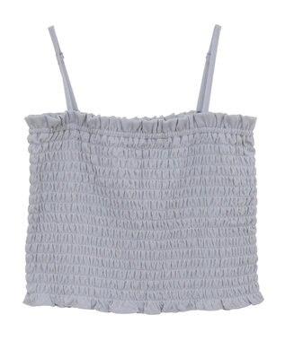 earth music&ecology ＳＥＴ２点シアーシャーリングブラウス＋インナー Blue