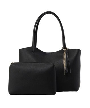 earth music&ecology 【軽量】チャーム付きトートバッグ Black