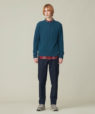 J.PRESS MEN パウダー ピケストレッチパンツ ネイビー系