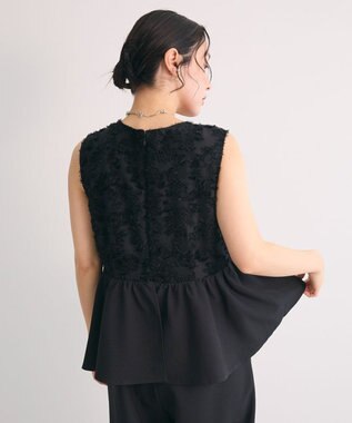 Green Parks ・Ｒａｉｌｍｅ　ジャカードペプラムサロペット Black