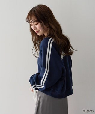 Green Parks ミッキー＆フレンズ／袖リボンショートプルオーバー Navy