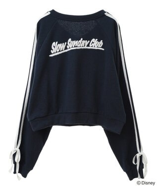 Green Parks ミッキー＆フレンズ／袖リボンショートプルオーバー Navy