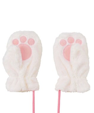 MIKI HOUSE HOT BISCUITS 【ミキハウス】【0-2歳】 マイクロファー ミトン 白