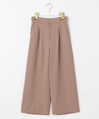 ANY SIS 【洗える】チェーンポイント ワイドパンツ モカ